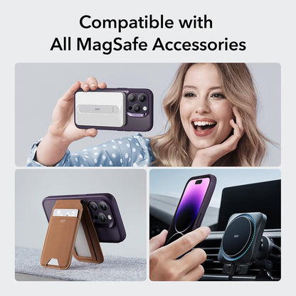 Etui MagSafe do Apple iPhone 14 Pro, ESR, Classic Hybrid, Fioletowo Przezroczyste