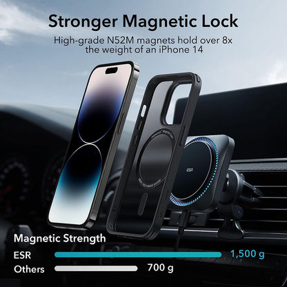 Etui MagSafe do Apple iPhone 14 Pro, ESR, Classic Hybrid, Czarna Satynowa