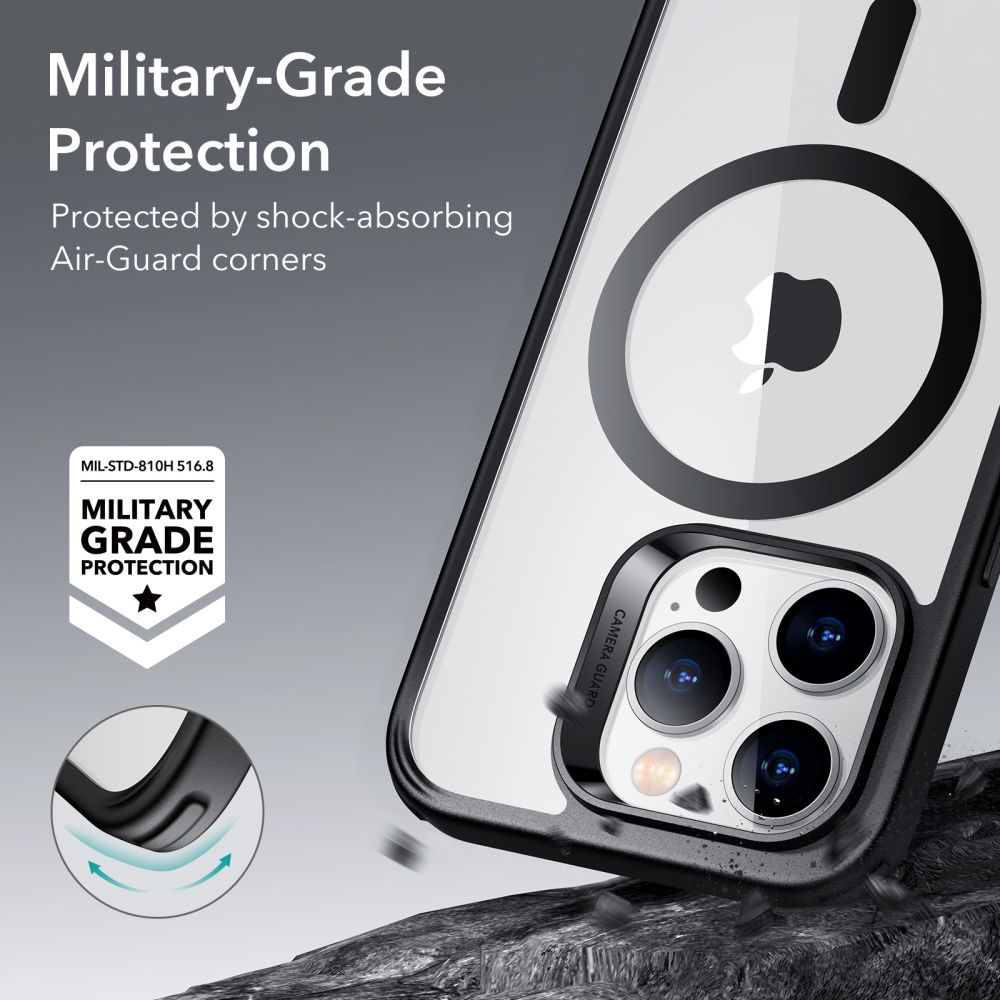Etui MagSafe do Apple iPhone 14 Pro, ESR, Classic Hybrid, Czarna Przezroczysta