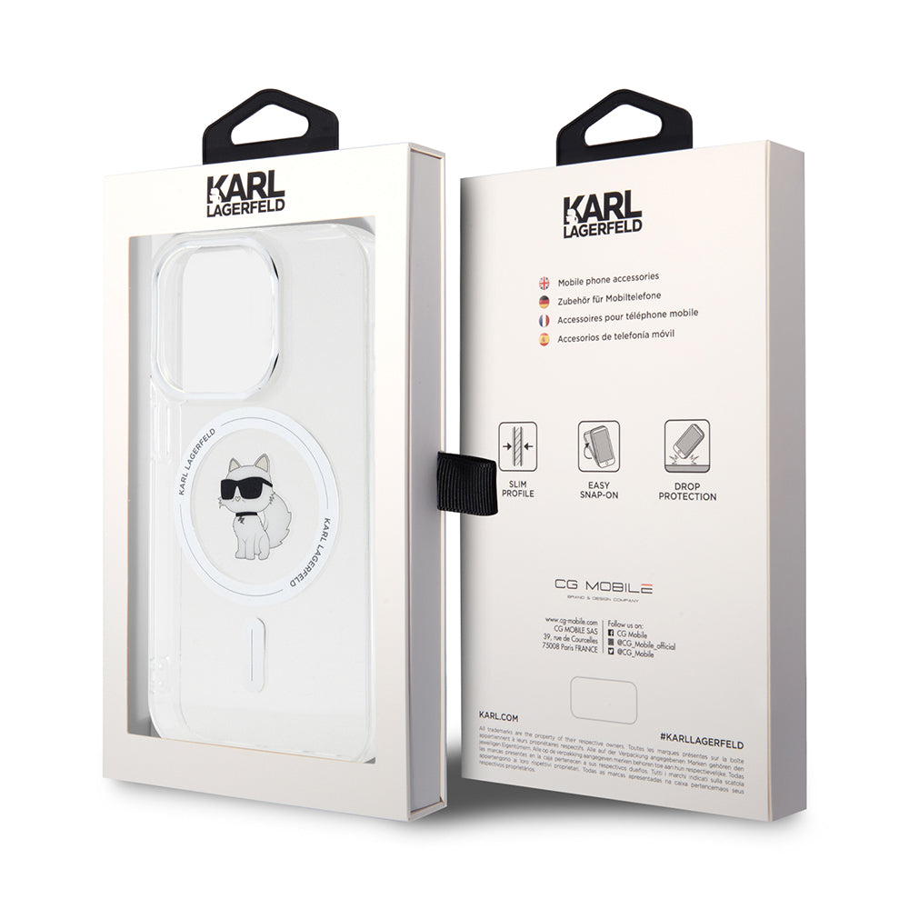Etui MagSafe dla Apple iPhone 14 Pro, Karl Lagerfeld, IML Choupette, Przezroczyste