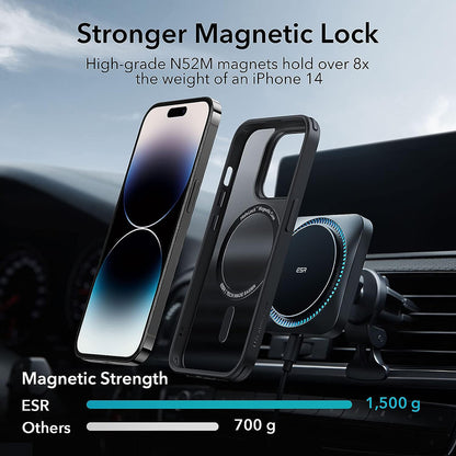 Etui MagSafe do Apple iPhone 14 Pro Max, ESR, Classic Hybrid, Czarna Satynowa