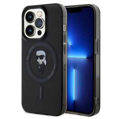 Etui MagSafe dla Apple iPhone 14 Pro Max, Karl Lagerfeld, IML Ikonik Karl, Czarne