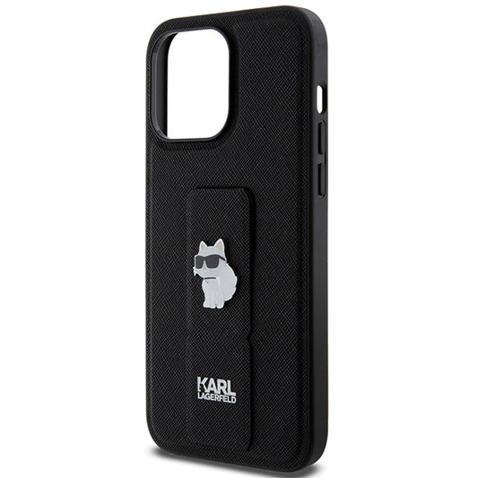 Etui MagSafe dla Apple iPhone 14 Pro Max, Karl Lagerfeld, Saffiano Gripstand Choupette, Czarne