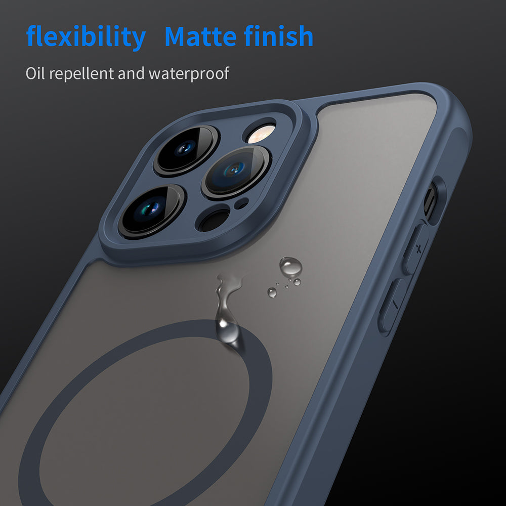 Etui MagSafe do Apple iPhone 14 Pro Max, Techsuit, HaloFrost II, Granatowy