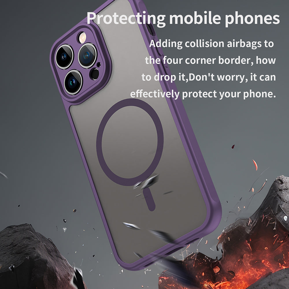 MagSafe Case for Apple iPhone 14 Pro Max, Techsuit, HaloFrost II, Purple