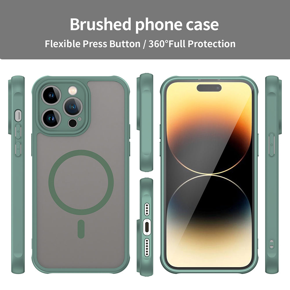 MagSafe Case for Apple iPhone 14 Pro Max, Techsuit, HaloFrost II, Green