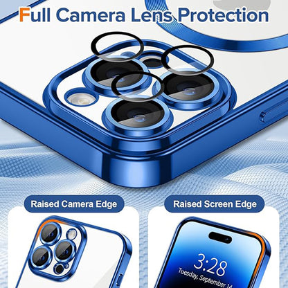 Etui MagSafe do Apple iPhone 14 Pro Max, Techsuit, Luxury Crystal, Ciemnoniebieskie
