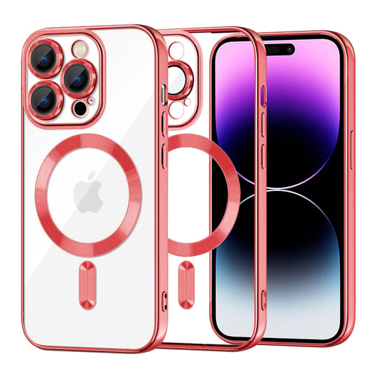 Etui MagSafe do Apple iPhone 14 Pro Max, Techsuit, Luxury Crystal, Czerwony