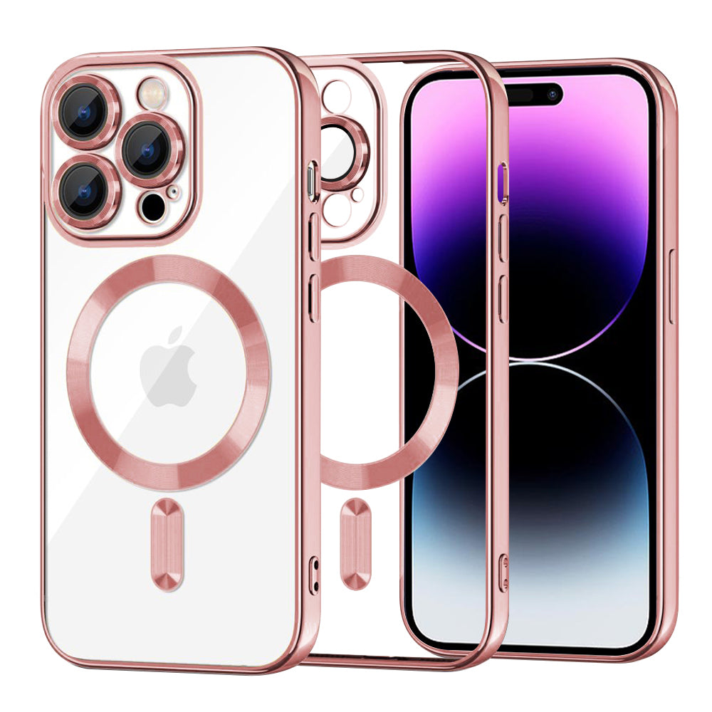 Etui MagSafe do Apple iPhone 14 Pro Max, Techsuit, Luxury Crystal, Różowe