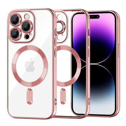 Etui MagSafe do Apple iPhone 14 Pro Max, Techsuit, Luxury Crystal, Różowe