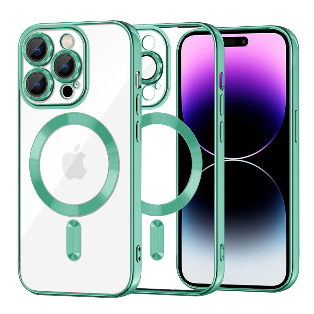 Etui MagSafe do Apple iPhone 14 Pro Max, Techsuit, Luxury Crystal, Jasnozielony