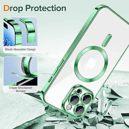 Etui MagSafe do Apple iPhone 14 Pro Max, Techsuit, Luxury Crystal, Jasnozielony