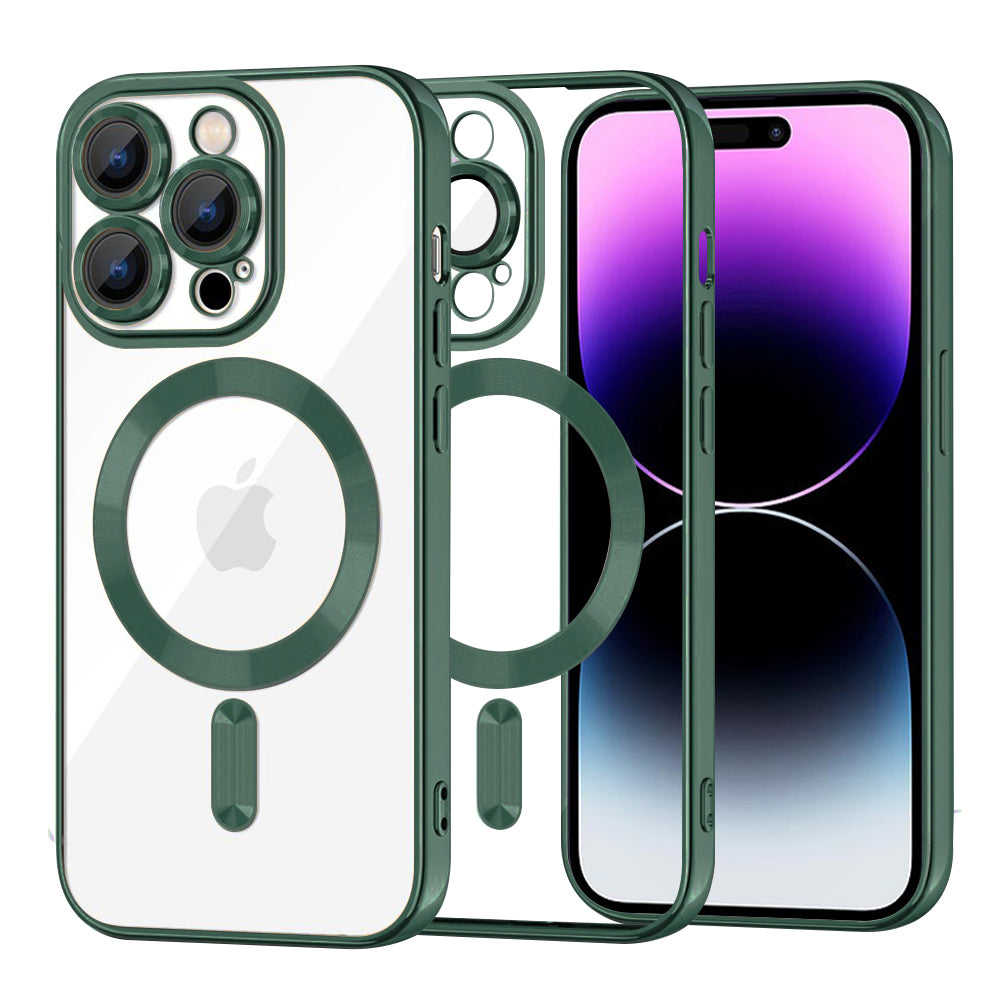 Etui MagSafe do Apple iPhone 14 Pro Max, Techsuit, Luxury Crystal, Ciemnozielony