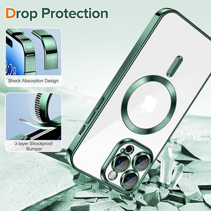 Etui MagSafe do Apple iPhone 14 Pro Max, Techsuit, Luxury Crystal, Ciemnozielony