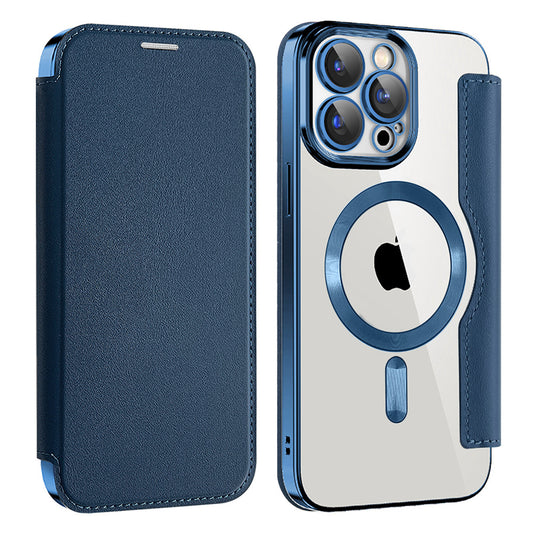 Etui MagSafe do Apple iPhone 14 Pro Max, Techsuit, SmartMag Book, Niebieskie