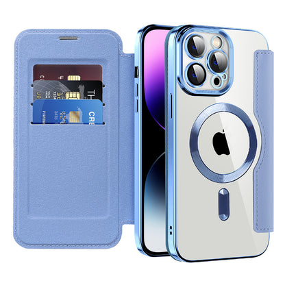 Etui MagSafe dla Apple iPhone 14 Pro Max, Techsuit, SmartMag Book, Bleu