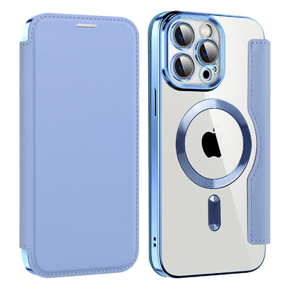 Etui MagSafe dla Apple iPhone 14 Pro Max, Techsuit, SmartMag Book, Bleu