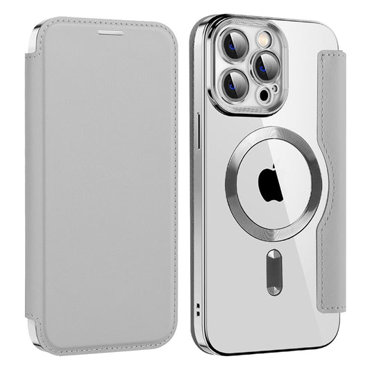 Etui MagSafe do Apple iPhone 14 Pro Max, Techsuit, SmartMag Book, Szary