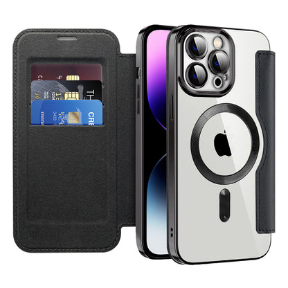 Etui MagSafe do Apple iPhone 14 Pro Max, Techsuit, SmartMag Book, czarne