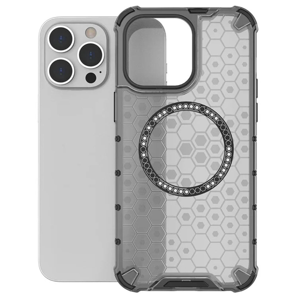 Etui MagSafe do Apple iPhone 14 Pro, Techsuit, HoneyComb Shield, Białe