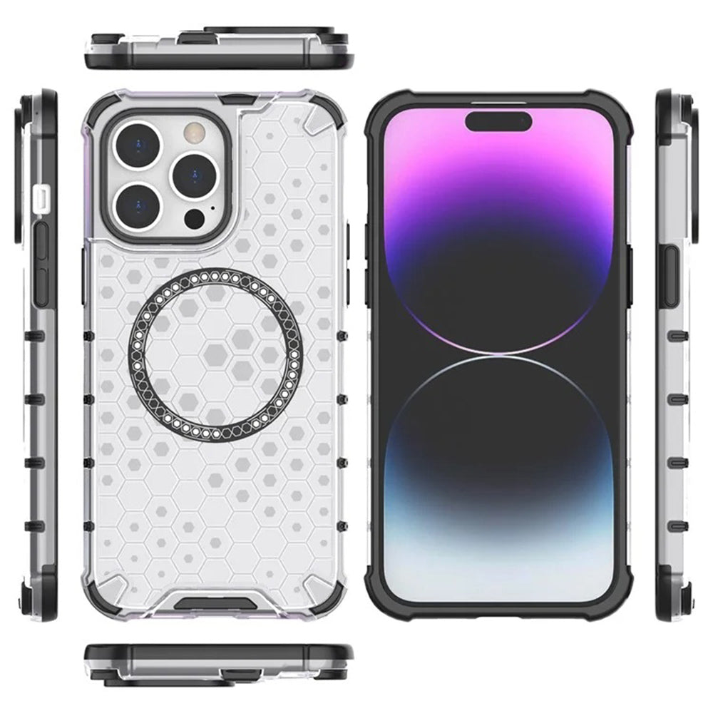 Etui MagSafe do Apple iPhone 14 Pro, Techsuit, HoneyComb Shield, czarne