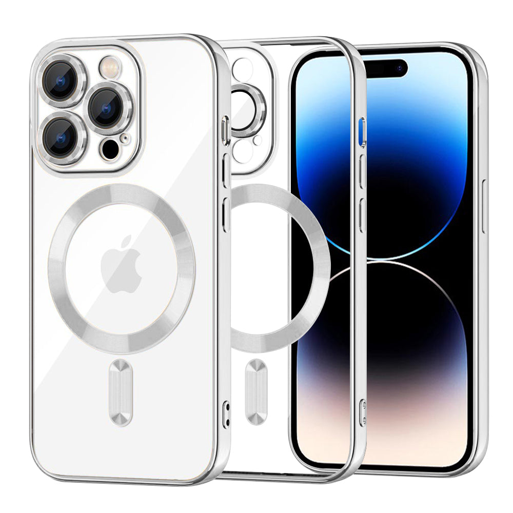 Etui MagSafe do Apple iPhone 14 Pro, Techsuit, Luxury Crystal, Srebrne