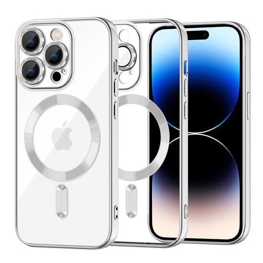 Etui MagSafe do Apple iPhone 14 Pro, Techsuit, Luxury Crystal, Srebrne