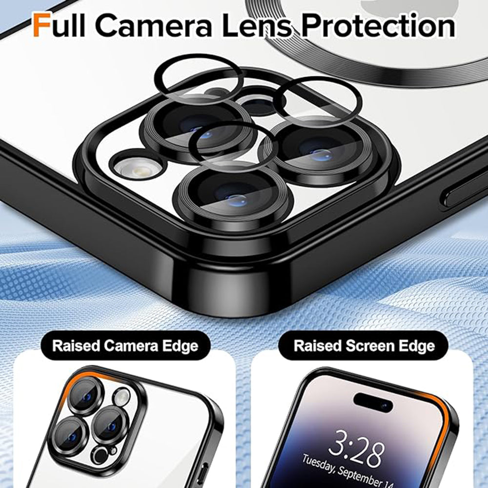 Etui MagSafe do Apple iPhone 14 Pro, Techsuit, Luxury Crystal, Czarny