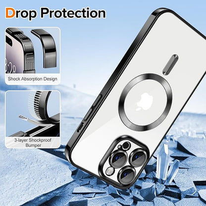 Etui MagSafe do Apple iPhone 14 Pro, Techsuit, Luxury Crystal, Czarny