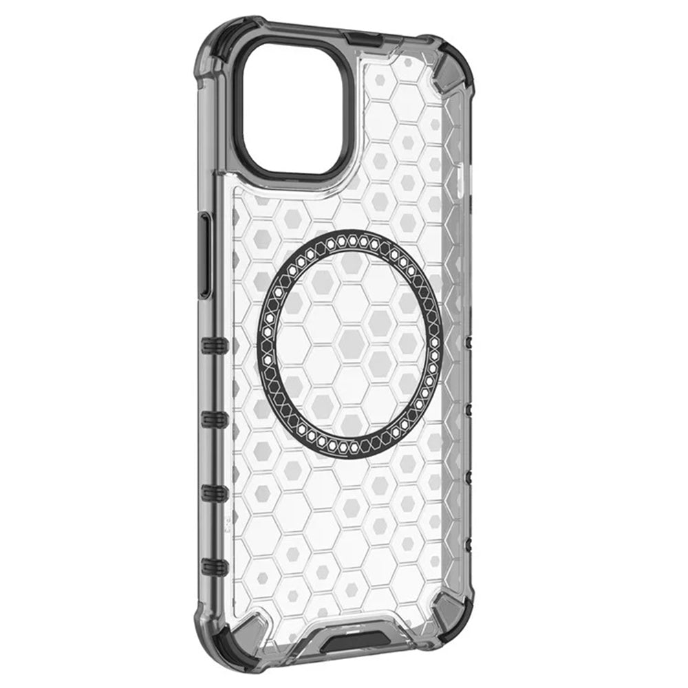 Etui MagSafe do Apple iPhone 14, Techsuit, HoneyComb Shield, Białe