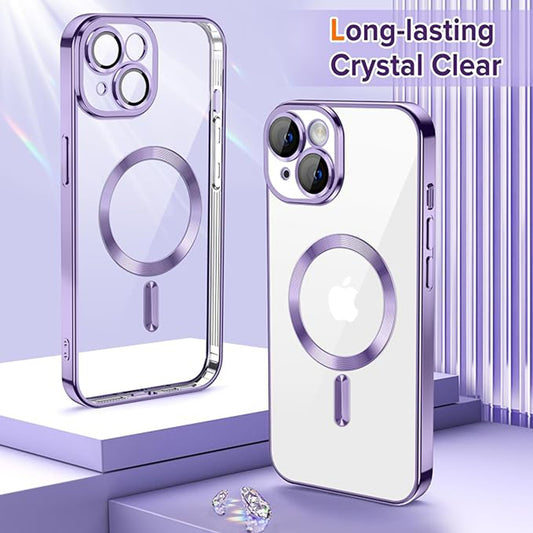 Etui MagSafe do Apple iPhone 14, Techsuit, Luxury Crystal, Jasny Fiolet