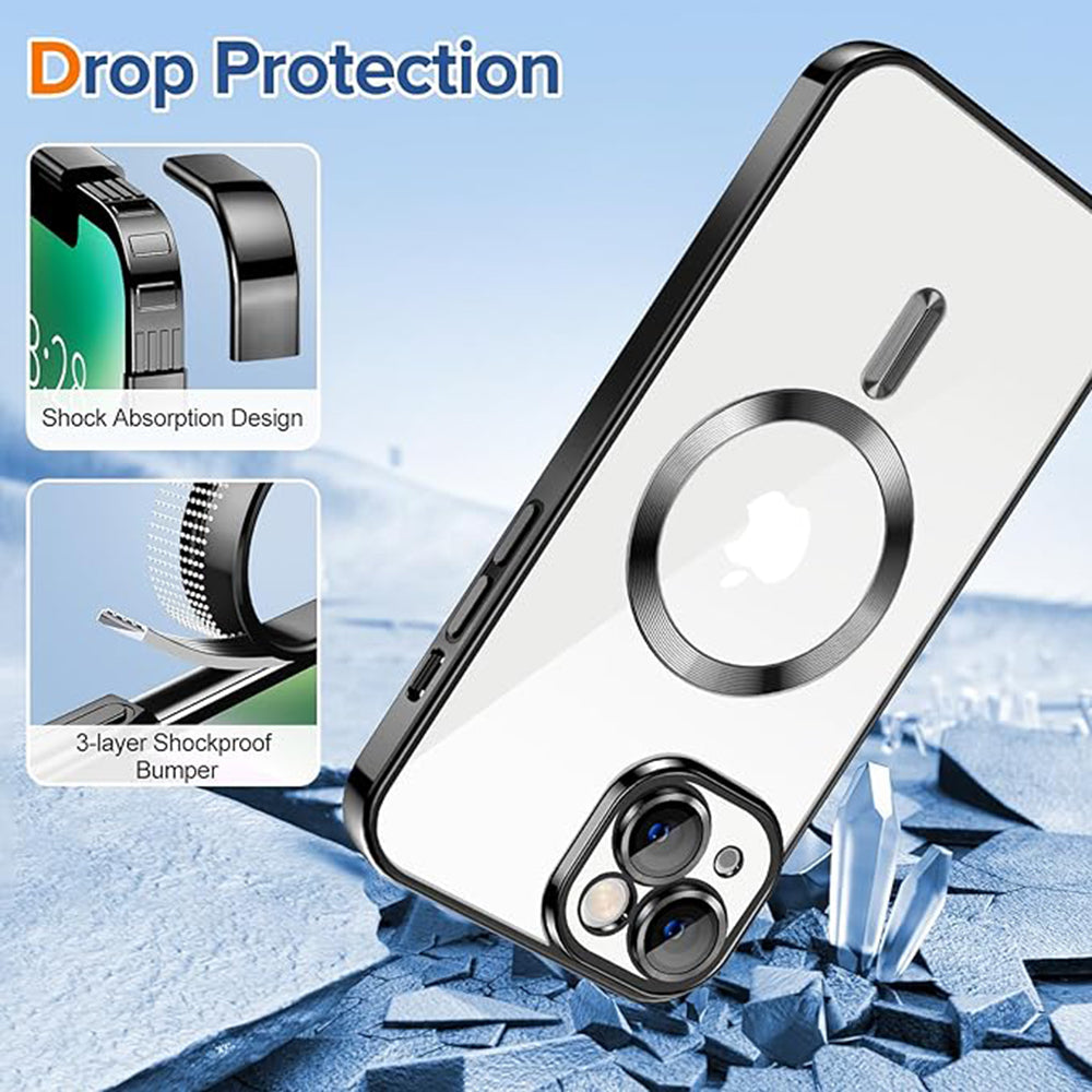 Etui MagSafe do Apple iPhone 14, Techsuit, Luxury Crystal, Czarny