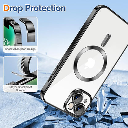 Etui MagSafe do Apple iPhone 14, Techsuit, Luxury Crystal, Czarny