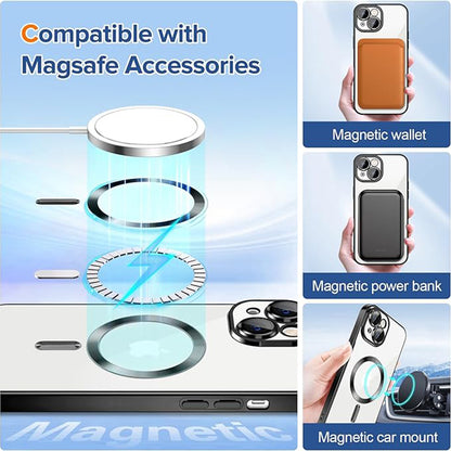 Etui MagSafe do Apple iPhone 14, Techsuit, Luxury Crystal, Czarny