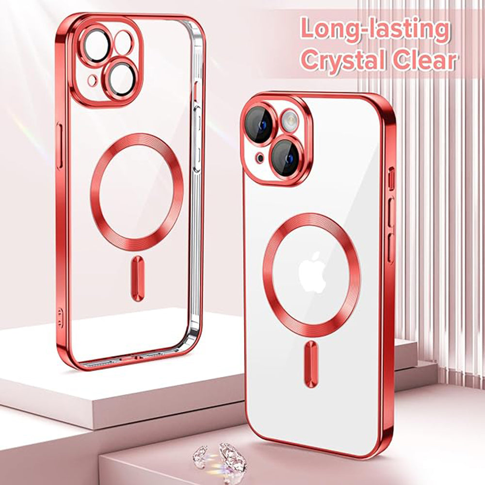 Etui MagSafe do Apple iPhone 14, Techsuit, Luxury Crystal, Czerwony