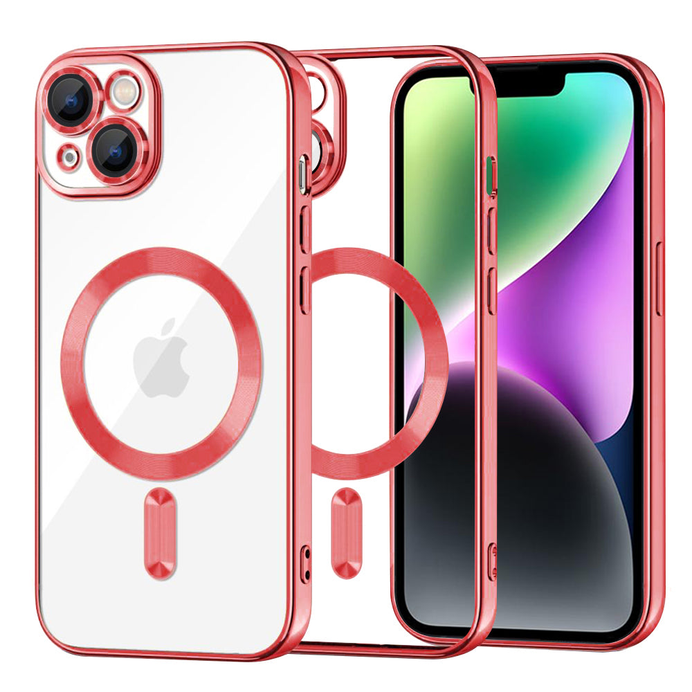 Etui MagSafe do Apple iPhone 14, Techsuit, Luxury Crystal, Czerwony