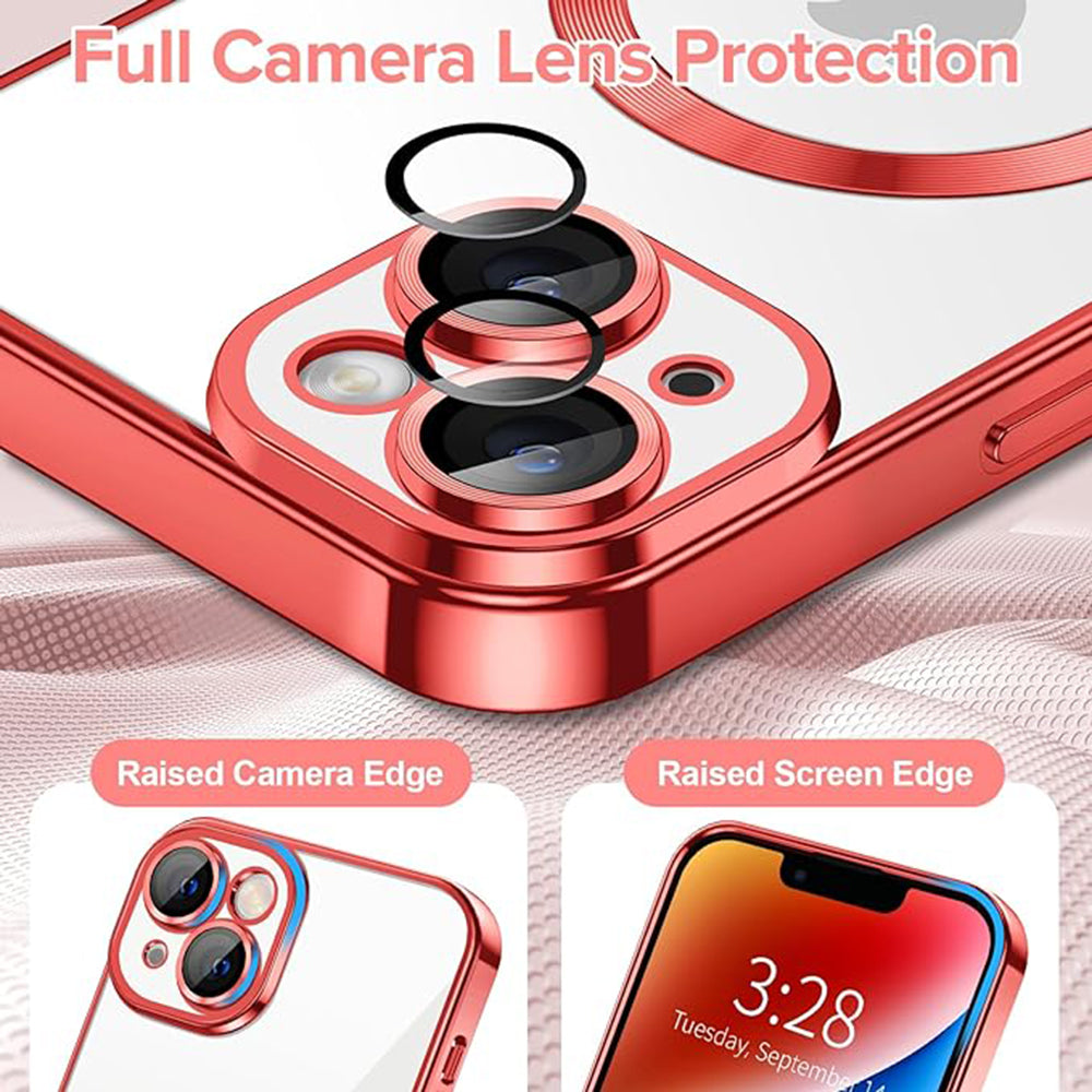 Etui MagSafe do Apple iPhone 14, Techsuit, Luxury Crystal, Czerwony
