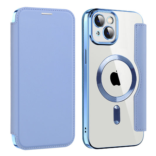 Etui MagSafe dla Apple iPhone 14, Techsuit, SmartMag Book, Bleu