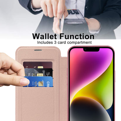 Etui MagSafe dla Apple iPhone 14, Techsuit, SmartMag Book, Różowe