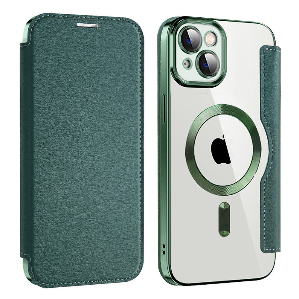 Etui MagSafe do Apple iPhone 14, Techsuit, SmartMag Book, Zielony