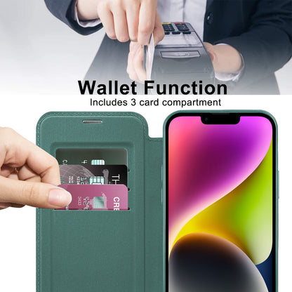 Etui MagSafe do Apple iPhone 14, Techsuit, SmartMag Book, Zielony