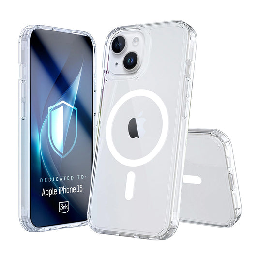 Etui MagSafe dla Apple iPhone 15, 3MK, Armor MagCase, Przezroczyste