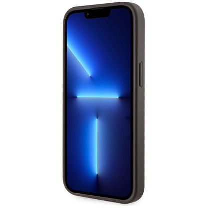 Etui MagSafe dla Apple iPhone 15, Guess, Cardslot 4G Stripes, Brązowy