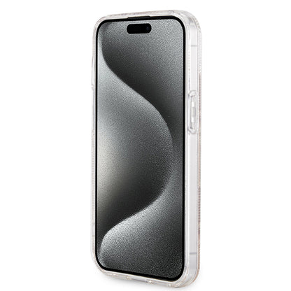 Etui MagSafe dla Apple iPhone 15, Guess, IML Gcube, Brązowy