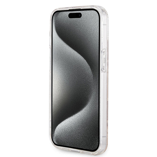 Etui MagSafe dla Apple iPhone 15, Guess, IML Gcube, Brązowy