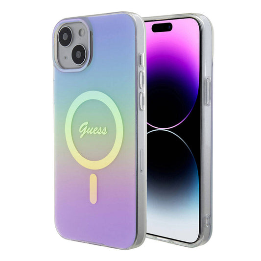 Etui MagSafe dla Apple iPhone 15, Guess, IML Iridescent, Fioletowy