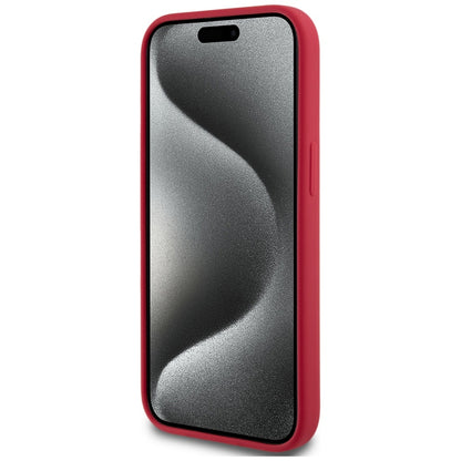 Etui MagSafe dla Apple iPhone 15, Karl Lagerfeld, Silikonowe Karl & Choupette, Różowe