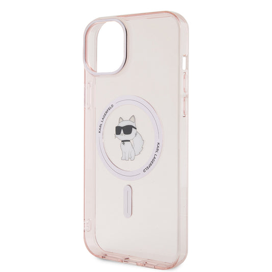 Etui MagSafe dla Apple iPhone 15 Plus / 14 Plus, Karl Lagerfeld, IML Choupette, Różowy
