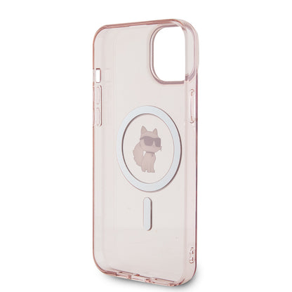 Etui MagSafe dla Apple iPhone 15 Plus / 14 Plus, Karl Lagerfeld, IML Choupette, Różowy