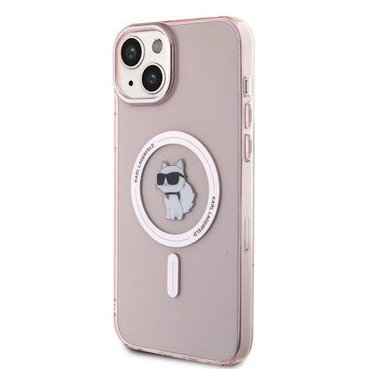 Etui MagSafe dla Apple iPhone 15 Plus / 14 Plus, Karl Lagerfeld, IML Choupette, Różowy